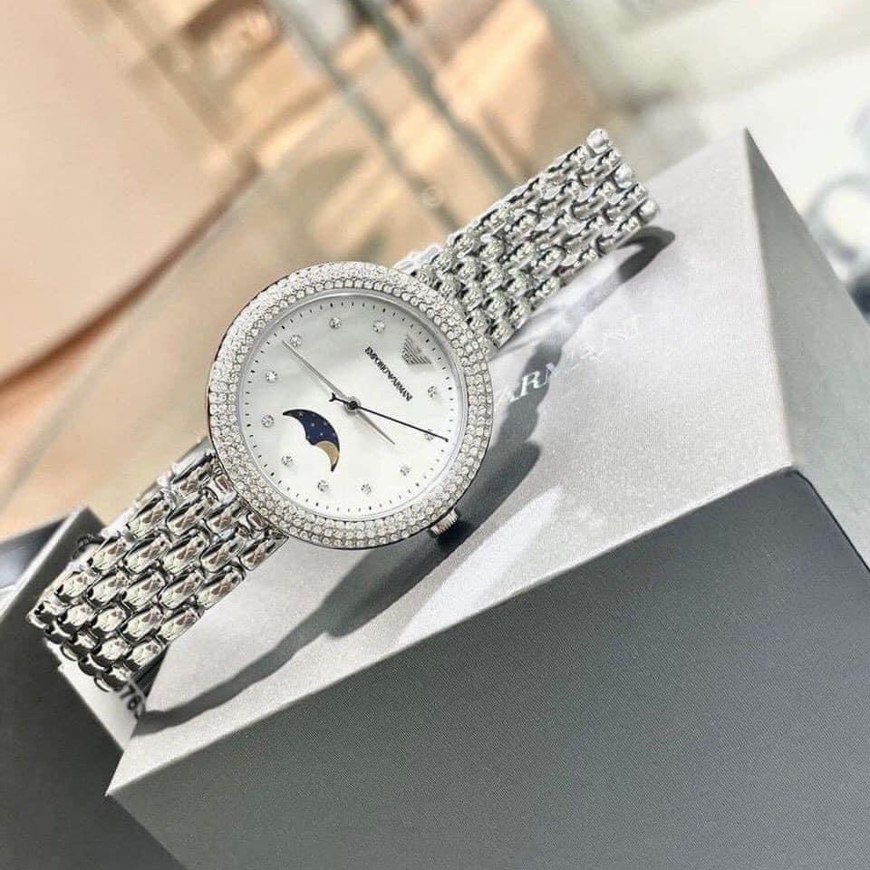 Emporio Armani Rosa Quartz Mother of Pearl Dial Silver Steel Strap Watch For Women - AR11461 Buy Now By Emporio Armani