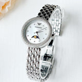 Emporio Armani Rosa Quartz Mother of Pearl Dial Silver Steel Strap Watch For Women - AR11461 Buy Now By Emporio Armani