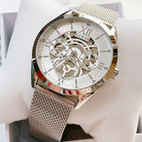 Guess Tailor Multifunction Silver Dial Silver Mesh Bracelet Watch for Men - GW0368G1 Buy Now By Guess