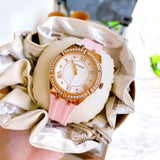 Guess Cosmo Diamonds Silver Dial Pink Silicone Strap Watch for Women - GW0034L3 Buy Now By Guess