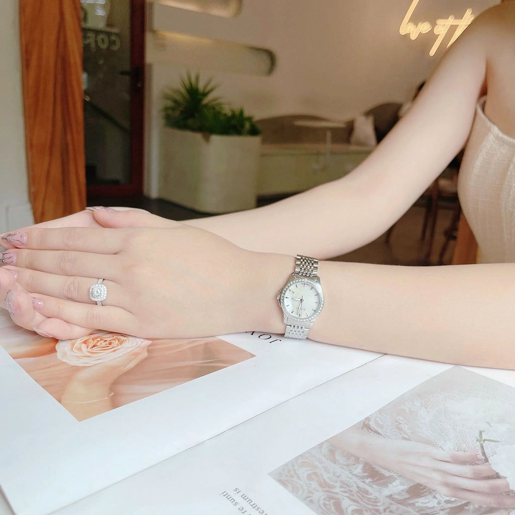 Gucci G Timeless Diamonds Mother of Pearl Dial Silver Steel Strap Watch For Women - YA126506 Buy Now By Gucci