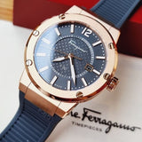 Salvatore Ferragamo F-80 Classic Black Dial Black Rubber Strap Watch for Men - SFHY02522 Buy Now By Salvatore Ferragamo