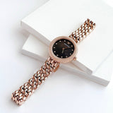 Emporio Armani Rosa Quartz Mother of Pearl Black Dial Rose Gold Steel Strap Watch For Women - AR11372 Buy Now By Emporio Armani