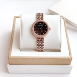 Emporio Armani Rosa Quartz Mother of Pearl Black Dial Rose Gold Steel Strap Watch For Women - AR11372 Buy Now By Emporio Armani