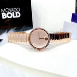 Movado Edge Rose Gold Dial Rose Gold Steel Strap Watch for Women - 3680013 Buy Now By Movado