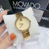 Movado Edge Gold Dial Gold Steel Strap Watch for Women - 3680014 Buy Now By Movado