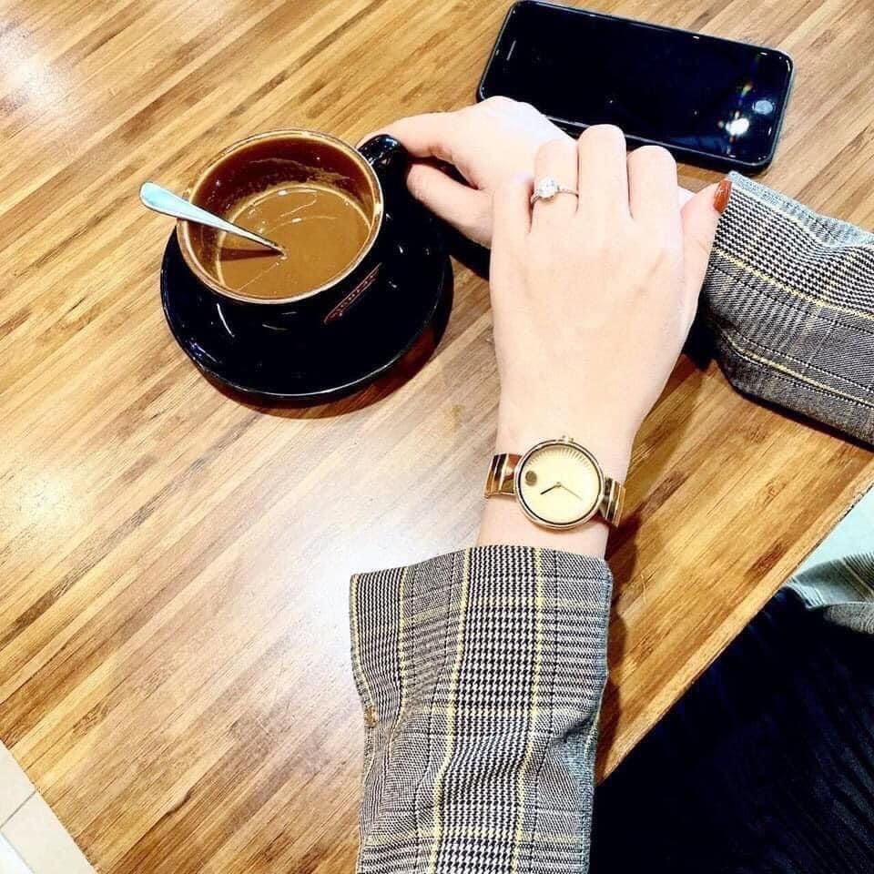 Movado Edge Gold Dial Gold Steel Strap Watch for Women - 3680014 Buy Now By Movado