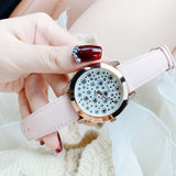 Guess Wonderlust Beige Dial Pink Leather Strap Watch for Women - W1065L1 Buy Now By Guess