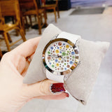 Guess Wanderlust Crystals Silver Dial White Rubber Strap Watch For Women - W1059L3 Buy Now By Guess