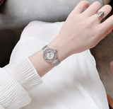 Guess Dream Crystals Silver Dial Silver Mesh Strap Watch For Women - GW0550L1 Buy Now By Guess