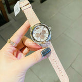 Michael Kors Multifunction Silver Dial Pink Leather Strap Watch For Women - MK7206 Buy Now By Michael Kors