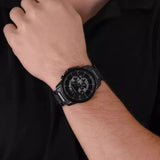 Armani Exchange Banks Chronograph Black Dial Black Steel Strap Watch For Men - AX1722 Buy Now By Armani Exchange