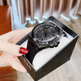 Guess Zeus Multifunction Crystals Black Dial Black Silicone Strap Watch For Men - GW0208G5 Buy Now By Guess