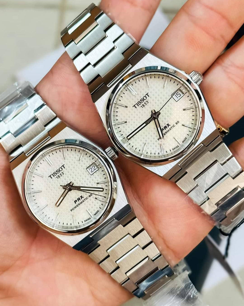 Tissot PRX Powermatic 80 White Dial Silver Steel Strap Watch for Men - T137.207.11.111.00