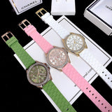 Michael Kors Mini Pilot Quartz Silver Dial White Silicone Strap Watch For Women - MK7372 Buy Now By Michael Kors