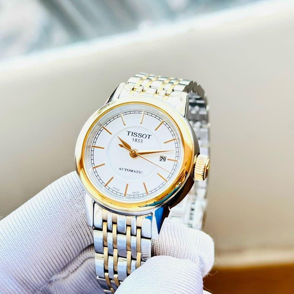 Tissot Carson Automatic Silver Dial Two Tone Steel Strap Watch For Women - T085.207.22.011.00 Buy Now By Tissot