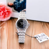 Tissot Carson Automatic Black Dial Silver Steel Strap Watch For Women - T085.207.11.051.00 Buy Now By Tissot