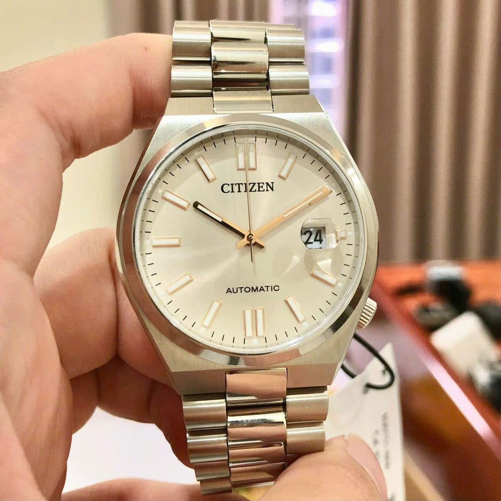 Citizen Tsuyosa Automatic Oatmeal White Dial Silver Steel Strap Watch For Men - NJ0151-88W Buy Now By Citizen