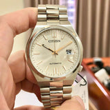 Citizen Tsuyosa Automatic Oatmeal White Dial Silver Steel Strap Watch For Men - NJ0151-88W Buy Now By Citizen