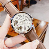 Fossil Grant Twist Multi-Function White Dial Brown Leather Strap Watch for Men - ME1144 Buy Now By Fossil
