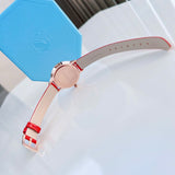 Swarovski Octea Nova Quartz Red Dial Red Leather Strap Watch for Women - 5650002 Buy Now By Swarovski