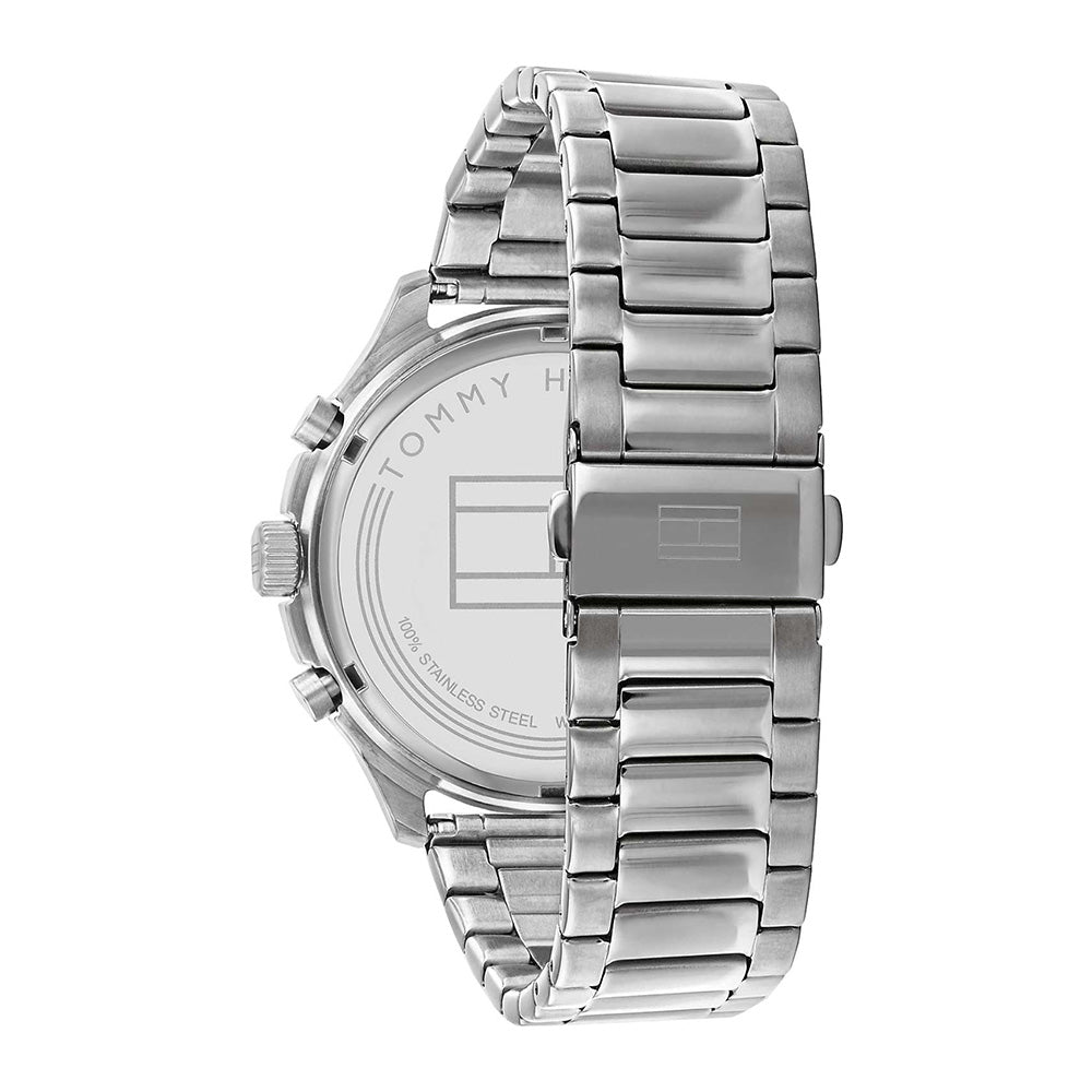 Tommy Hilfiger Asher Chronograph Black Dial Silver Steel Strap Watch For Men - 1791852 Buy Now By Tommy Hilfiger
