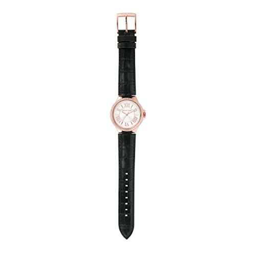 Michael Kors Camille Three-Hand Crystals White Dial Black Leather Strap Watch for Women - MK2962 Buy Now By Michael Kors