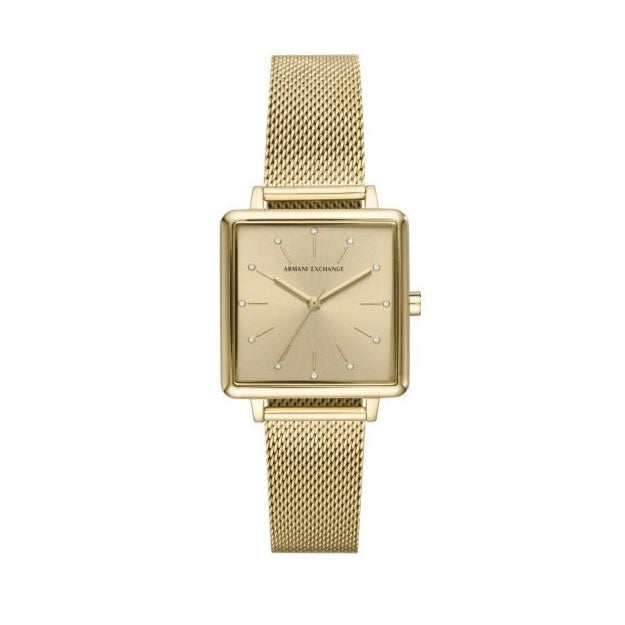 Armani Exchange Lola Quartz Gold Dial Gold Mesh Strap Watch For Women - AX5801 Buy Now By Armani Exchange