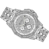 Bulova Crystal Collection Pave Silver Dial with Crystals Silver Steel Strap Watch for Men - 96C134 Buy Now By Bulova