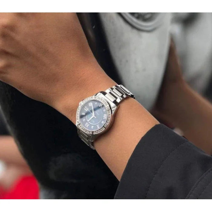 Bulova Marine Star Blue Dial Silver Steel Strap Watch for Women - 96R215 Buy Now By Bulova