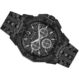 Bulova Octova Chronograph Black Crystal Dial Black Steel Strap Watch for Men - 98C134 Buy Now By Bulova