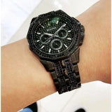 Bulova Octova Chronograph Black Crystal Dial Black Steel Strap Watch for Men - 98C134 Buy Now By Bulova