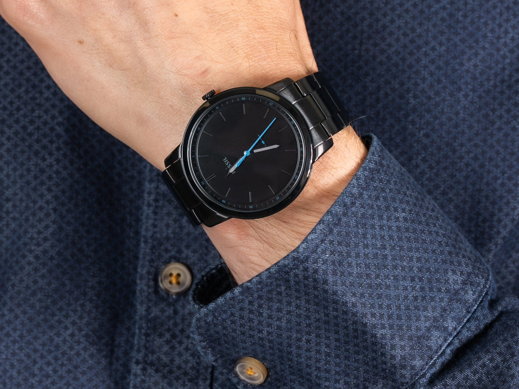Fossil The Minimalist Black Dial Black Steel Strap Watch for Men - FS5308 Buy Now By Fossil
