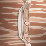 Michael Kors Runway Mother of Pearl Dial Rose Gold Steel Strap Watch For Women - MK6856 Buy Now By Michael Kors