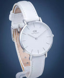 Daniel Wellington Petite Bondi White Dial White Leather Strap Watch For Women - DW00100190 Buy Now By Daniel Wellington