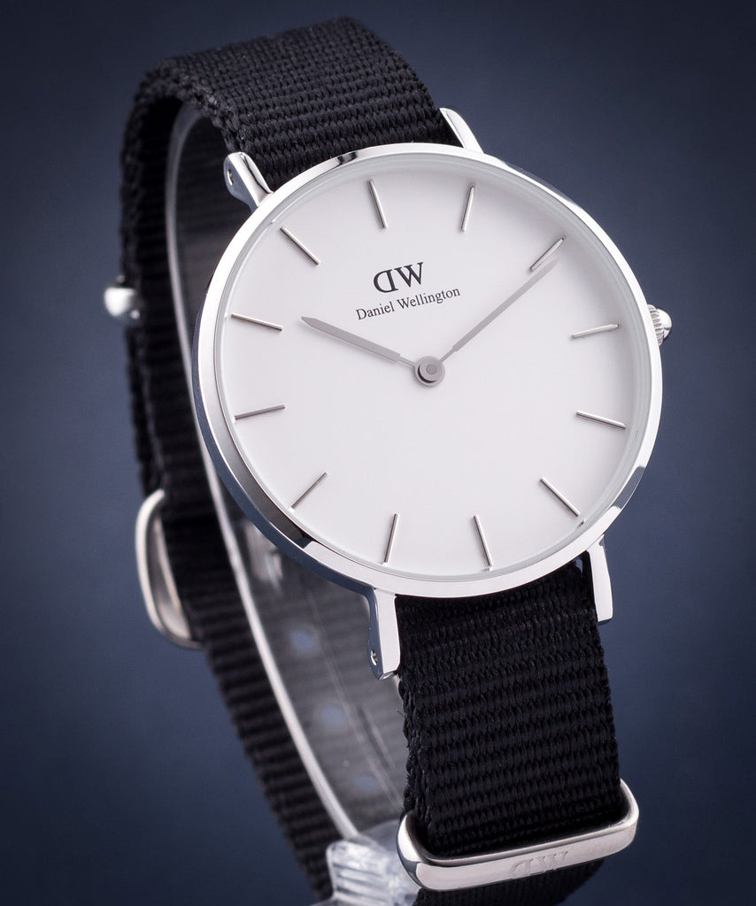 Daniel Wellington Classic Petite Cornwall White Dial Black NATO Strap Watch For Women - DW00100254 Buy Now By Daniel Wellington