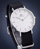 Daniel Wellington Classic Petite Cornwall White Dial Black NATO Strap Watch For Women - DW00100254 Buy Now By Daniel Wellington