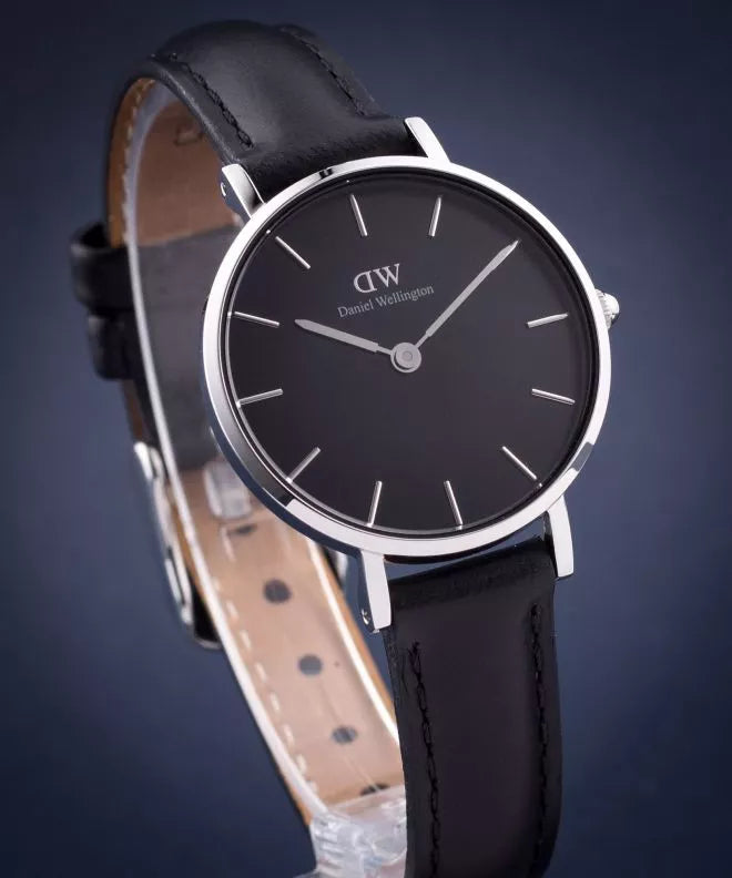 Daniel Wellington Classic Petite Sheffield Black Dial Black Leather Strap Watch For Women - DW00100236 Buy Now By Daniel Wellington