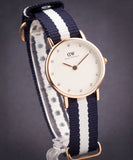 Daniel Wellington Classy Glasgow White Dial Two Tone Nylon Strap Watch For Women - DW00100066 Buy Now By Daniel Wellington