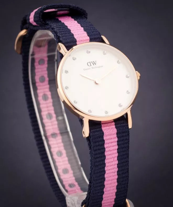 Daniel Wellington Classy Winchester White Dial Two Tone NATO Strap Watch For Women - DW00100065 Buy Now By Daniel Wellington