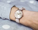Emporio Armani Analog Grey Dial Pink Leather Strap Watch For Women - AR11126 Buy Now By Emporio Armani