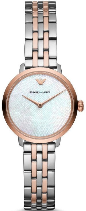 Emporio Armani Modern Slim Analog Mother of Pearl Dial Two Tone Steel Strap Watch For Women - AR11157 Buy Now By Emporio Armani