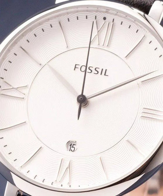 Fossil Jacqueline Quartz White Dial Black Leather Strap Watch for Women - ES3972 Buy Now By Fossil