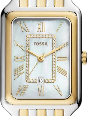 Fossil Raquel Three Hand Mother of Pearl Dial Two Tone Steel Strap Watch For Women - ES5305 Buy Now By Fossil