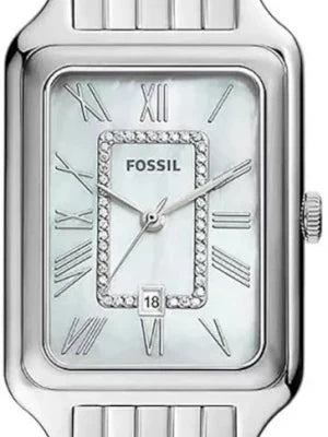 Fossil Raquel Three Hand Date Mother of Pearl Dial Silver Steel Strap Watch for Women - ES5306 Buy Now By Fossil