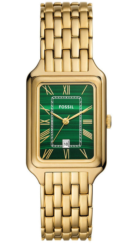 Fossil Raquel Three Hand Date Green Dial Gold Steel Strap Watch For Women - ES5341 Buy Now By Fossil