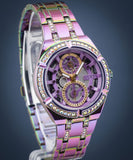 Guess Allara Quartz Purple Dial Purple Steel Strap Watch For Women - GW0604L4 Buy Now By Guess