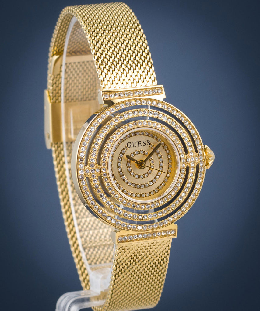 Guess Dream Quartz Gold Dial Gold Mesh Strap Watch For Women - GW0550L2 Buy Now By Guess