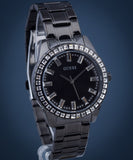 Guess Sparkler Diamonds Black Dial Black Steel Strap Watch for Women - GW0111L4 Buy Now By Guess