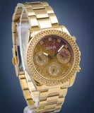 Guess Sol Chronograph Gold Dial Gold Steel Strap Watch For Women - GW0483L2 Buy Now By Guess